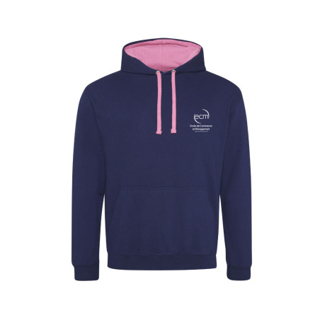 SWEAT A CAPUCHE MARINE/ROSE