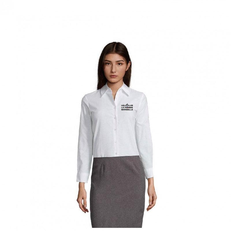 CHEMISE FEMME OXFORD MANCHES LONGUES